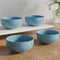 Sky Blue Marble Ceramic Bowl Set Of 4 - The Earth Store - Bowl
